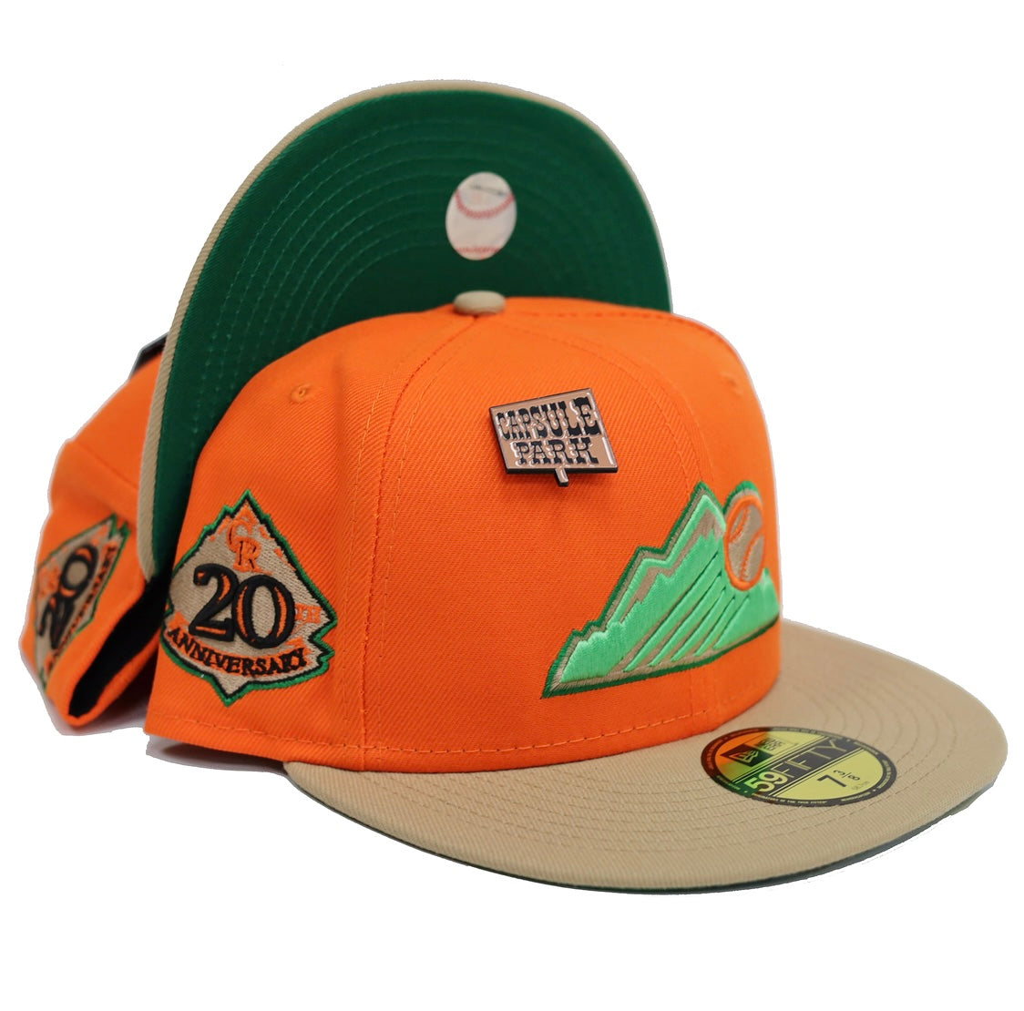 New Era Colorado Rockies Capsule Park Collection 1998 All Star Game 59Fifty Fitted Hat Brown/Blue