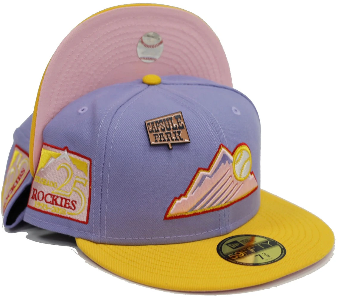 New Era Colorado Rockies Capsule Park Collection 25 Seasons 59FIFTY Fitted Hat Purple/Pink