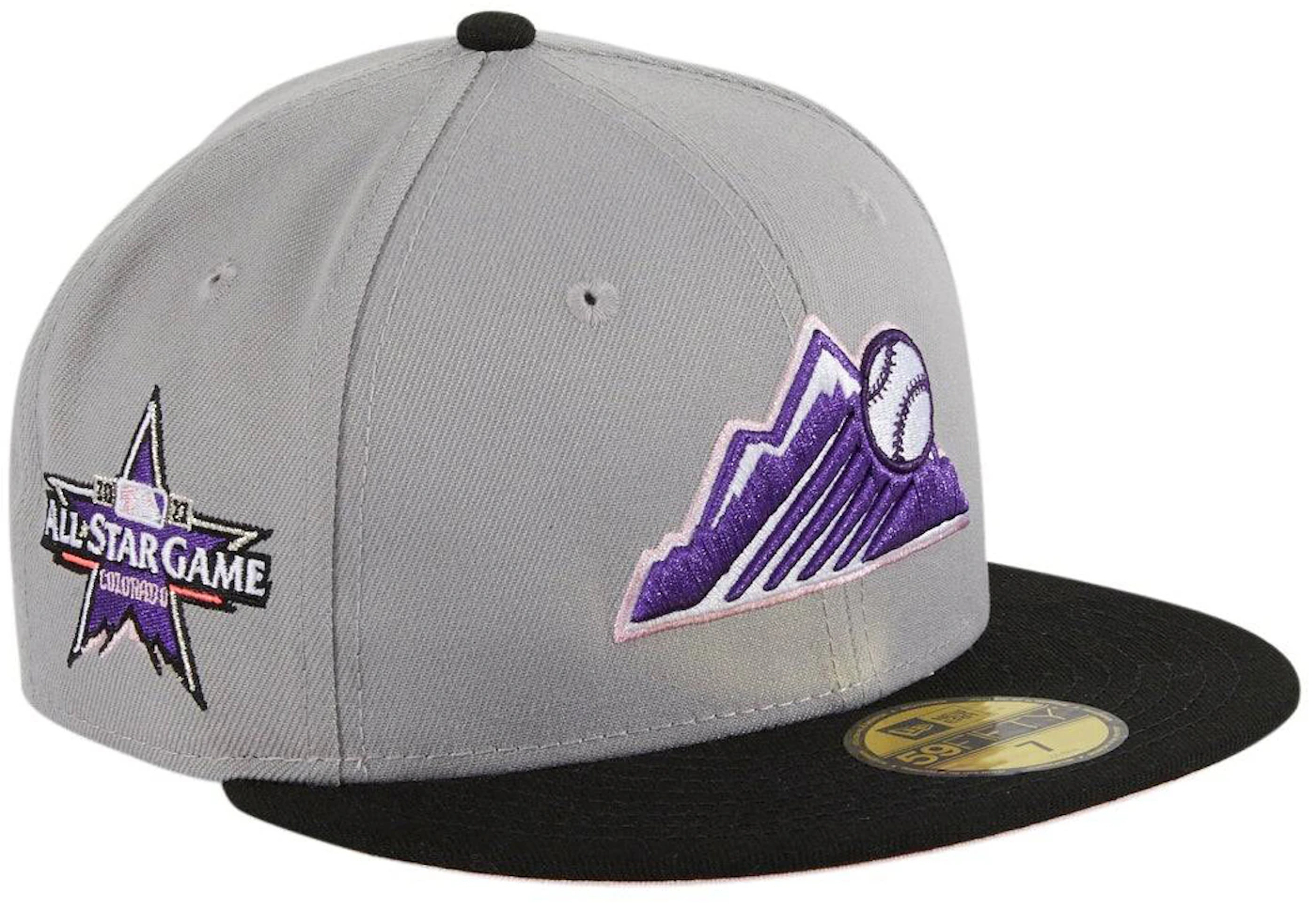 Era Usa Made 7 5/8 Colorado Rockies Alt 59fifty Fitted Hat Black Purple Mlb  in 2023