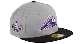 New Era Colorado Rockies Fuji 2021 All Star Game Patch Hat Club Exclusive 59Fifty Fitted Hat Grey/Black