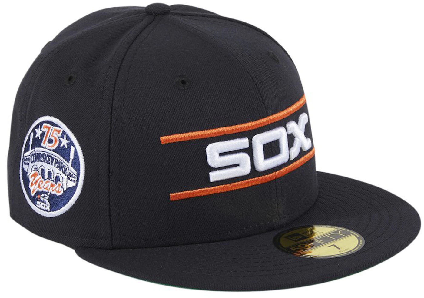 New Era 2021 MLB Chicago White Sox Memorial Day Armed Forces Day  Collection/Popped Visor 39Thirty Flex Fit Hat Cap (Black, Medium/Large)