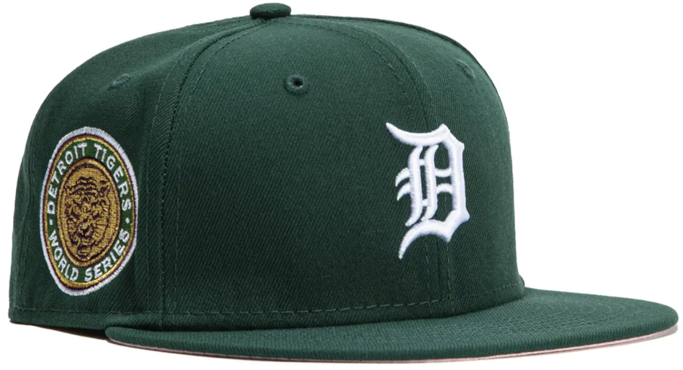 Detroit Tigers Hat Cap Fitted AFlex Large Black & Green Baseball Casual  Mens