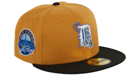 New Era Detroit Tigers Ancient Egypt 90s ALT Tiger Stadium Hat Club Exclusive 59Fifty Fitted Hat Khaki/Black/Royal Blue