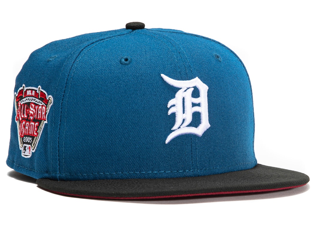 Pre-owned New Era Detroit Tigers Aux Pack Vol 2 2005 All Star Game Patch Hat Club Exclusive 59fifty Fitted Hat In Royal/black