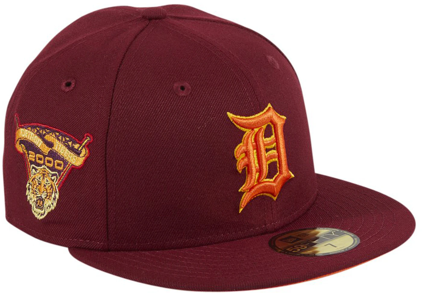 New Era Detroit Tigers Aux Pack Stadium Patch Hat Club Exclusive 59FIFTY Fitted Hat Cardinal/Gold