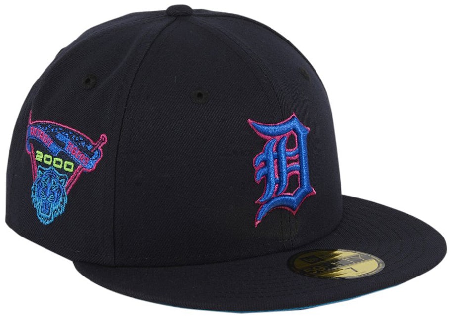 Men's New Era Stone/Navy Detroit Tigers Retro 59FIFTY Fitted Hat