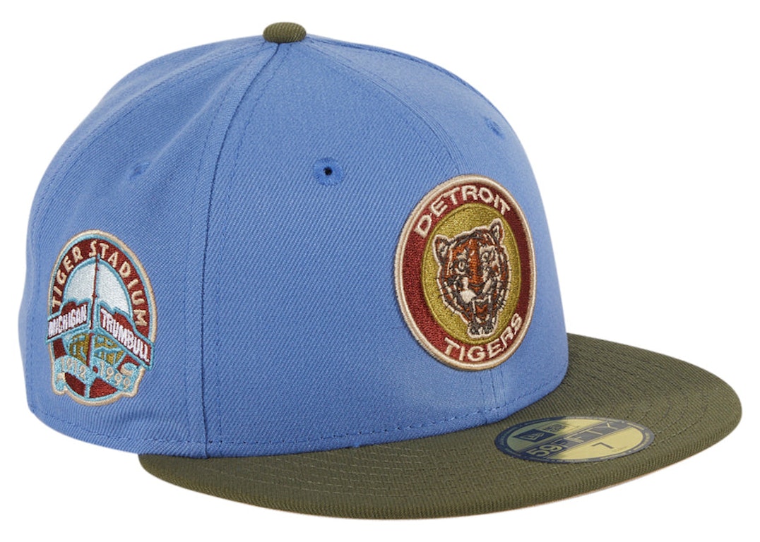 Pre-owned New Era Detroit Tigers Great Outdoors 1951 All Star Game Patch Hat Club Exclusive 59fifty Fitted Hat In Indigo/olive