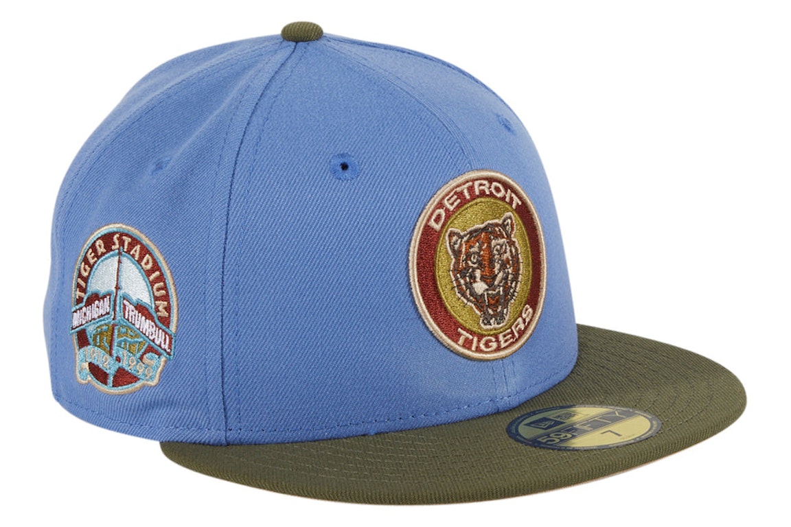 Pre-owned New Era Detroit Tigers Great Outdoors 1951 All Star Game Patch Hat Club Exclusive 59fifty Fitted Hat In Indigo/olive