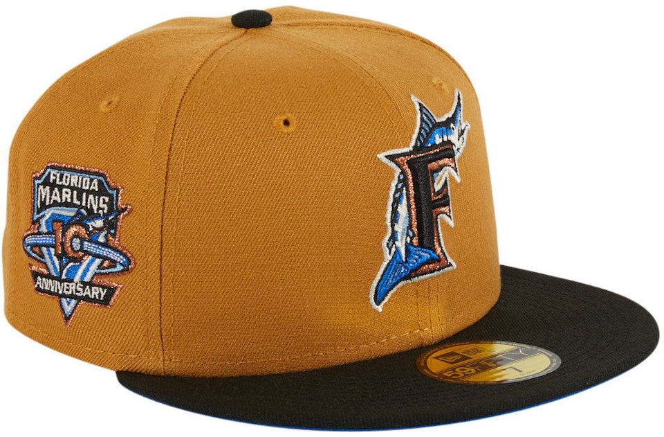 New Era Florida Marlins Ancient Egypt 10th Anniversary Hat Club Exclusive  59Fifty Fitted Hat Khaki/Black/Royal Blue Men's - SS22 - US