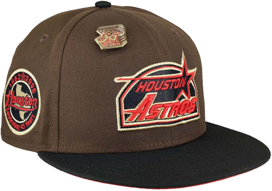New Era Houston Astros Capsule Buried Treasure 45th Year 59Fifty Fitted Hat  Brown/Red Men's - US
