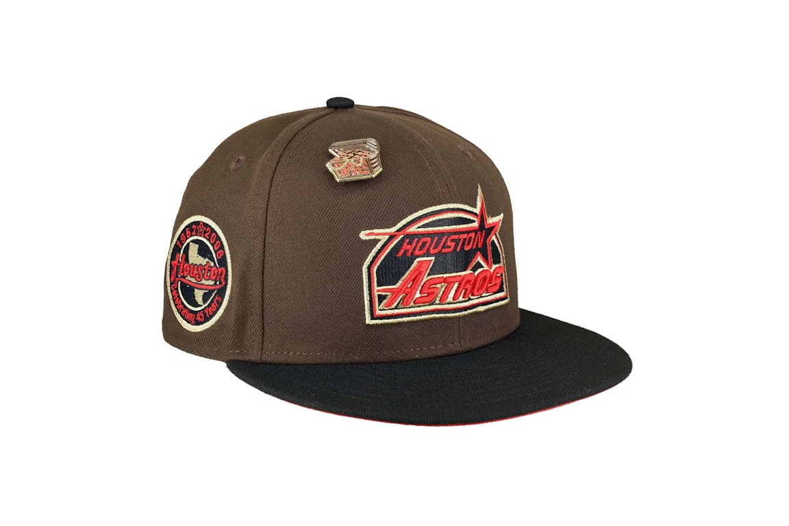 Pre-owned New Era Houston Astros Capsule Buried Treasure 45th Year 59fifty Fitted Hat Brown/red