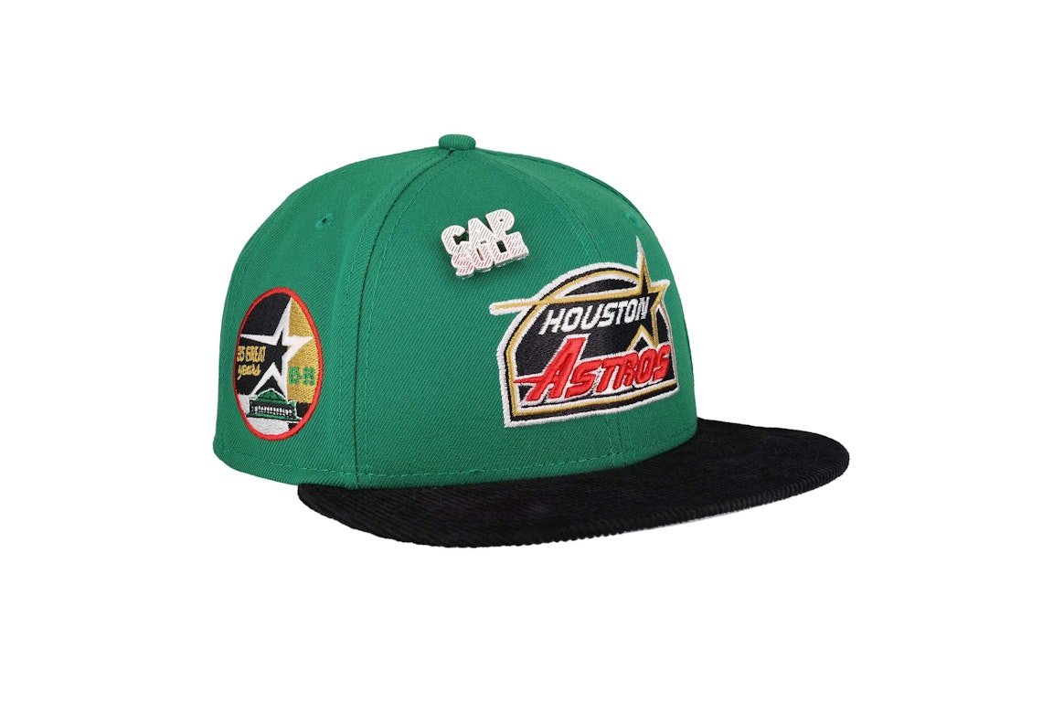 Pre-owned New Era Houston Astros Capsule Christmas Corduroy 35 Years 59fifty Fitted Hat Green/red