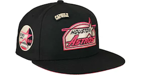 New Era Houston Astros Capsule Colors in Cream 35 Years Patch 59Fifty Fitted Hat Black/Pink