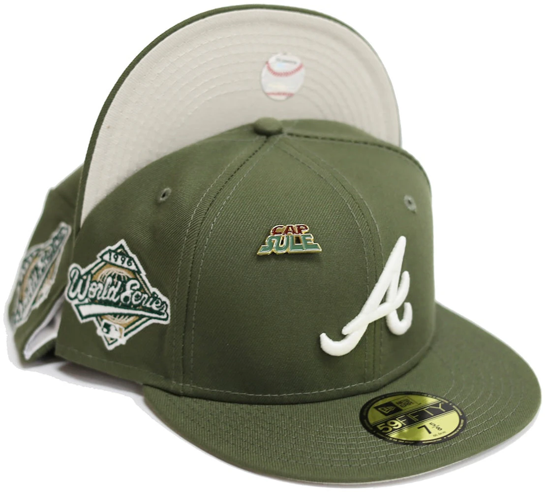 New Era Atlanta Braves Men's 59Fifty Green Fitted Cap Size- 7 1/2  (NOS)