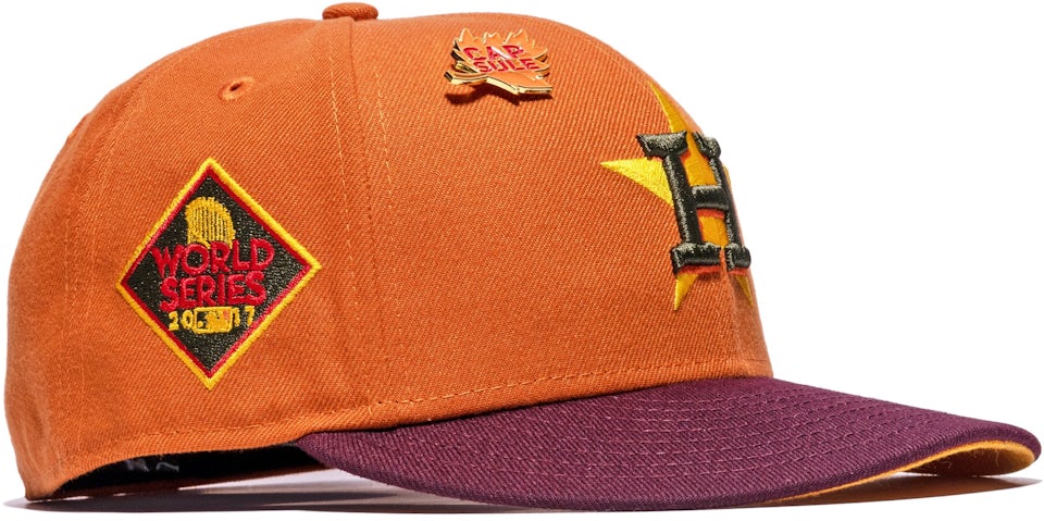 New Era Houston Astros Fall Collection 2017 World Series Capsule Hats  Exclusive 59Fifty Fitted Hat Orange/Yellow - FW21 - US