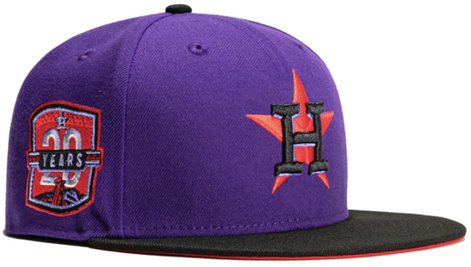 New Era Houston Astros T-Dot 20th Anniversary Patch Hat Club Exclusive  59Fifty Fitted Hat Purple/Black Men's - FW22 - GB