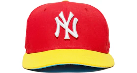 New Era Jae Tips x City Jeans New York Yankee Subway Series "DISCOVERY ZONE" 59Fifty Fitted Hat Red/Yellow/Aqua