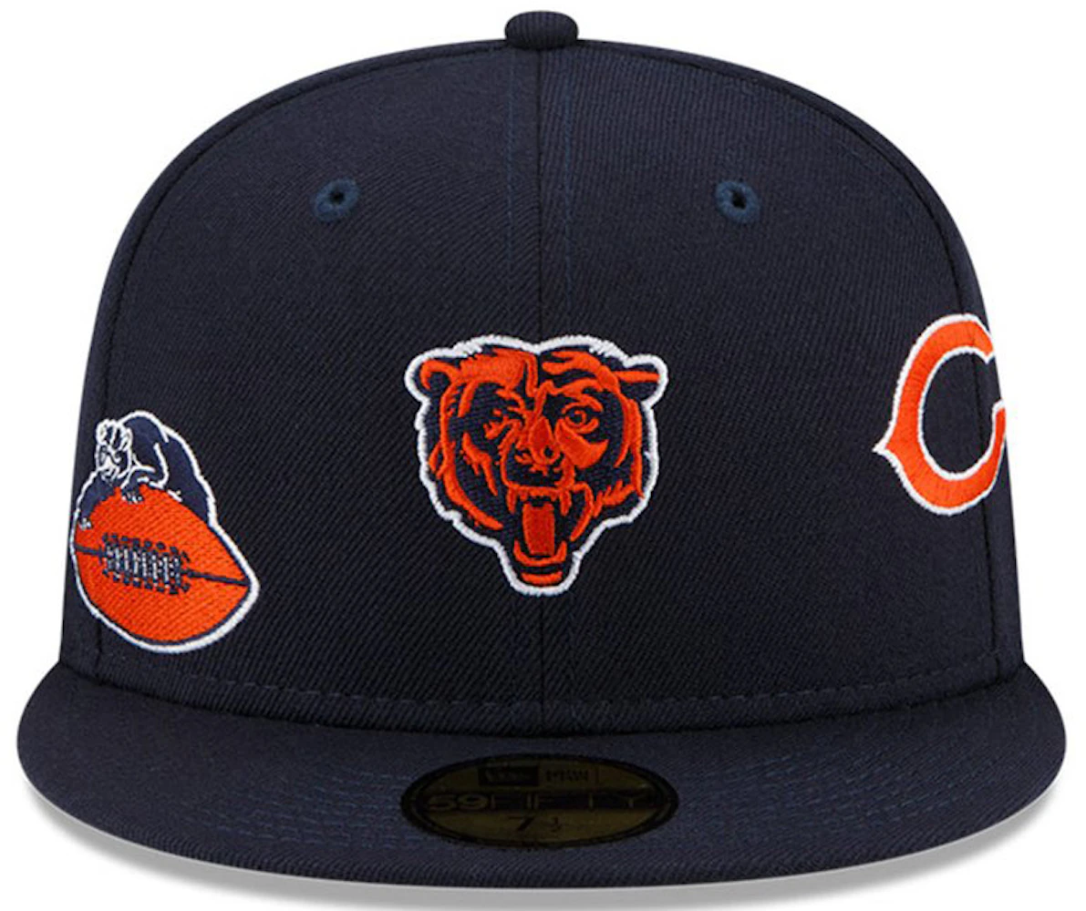 Men's New Era Chicago Bears Black on Black 59FIFTY Fitted Hat