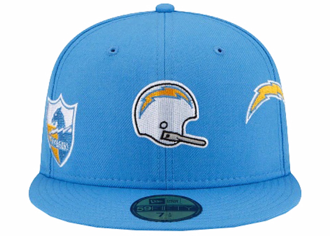 Pre-owned New Era Just Don Los Angeles Chargers 59fifty Fitted Hat Blue