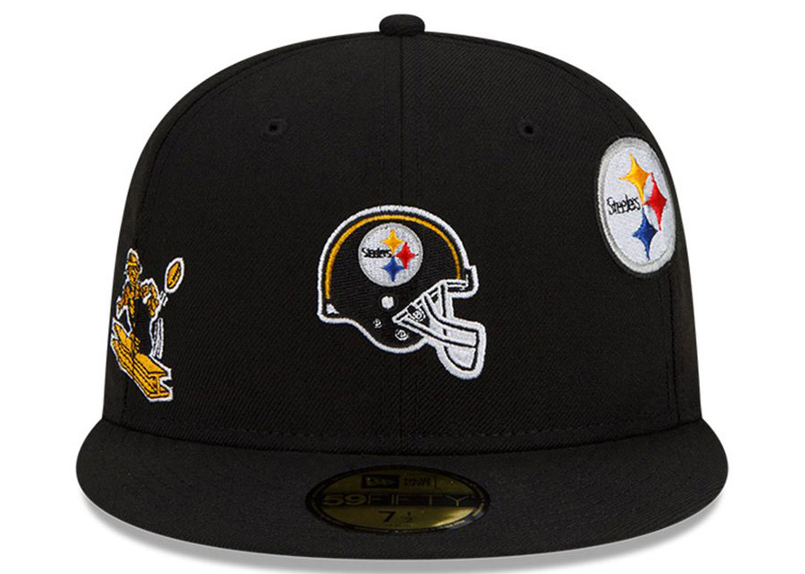 New Era Just Don Pittsburgh Steelers 59Fifty Fitted Hat Black