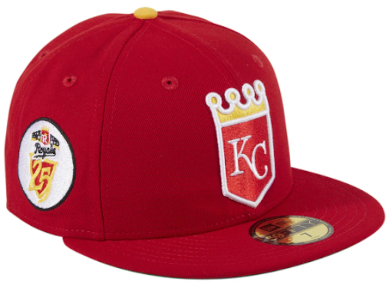 New Era Kansas City Royals 25th Anniversary Patch Hat Club Exclusive Fitted  Hat Red/Gold - FW21 Men's - GB