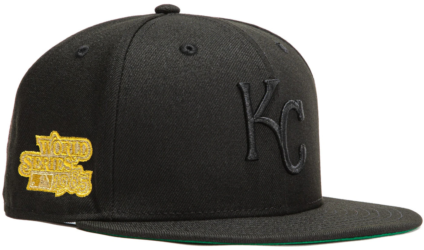 New Era Kansas City Royals Gold Digger 1985 World Series Patch Hat Club  Exclusive 59Fifty Fitted Hat Black Men's - SS22 - US