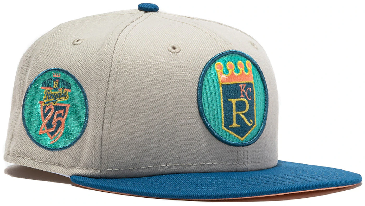 New Era 59FIFTY Retro On-Field Kansas City Royals Hat - Gray, Royal Grey/Royal / 7 1/8
