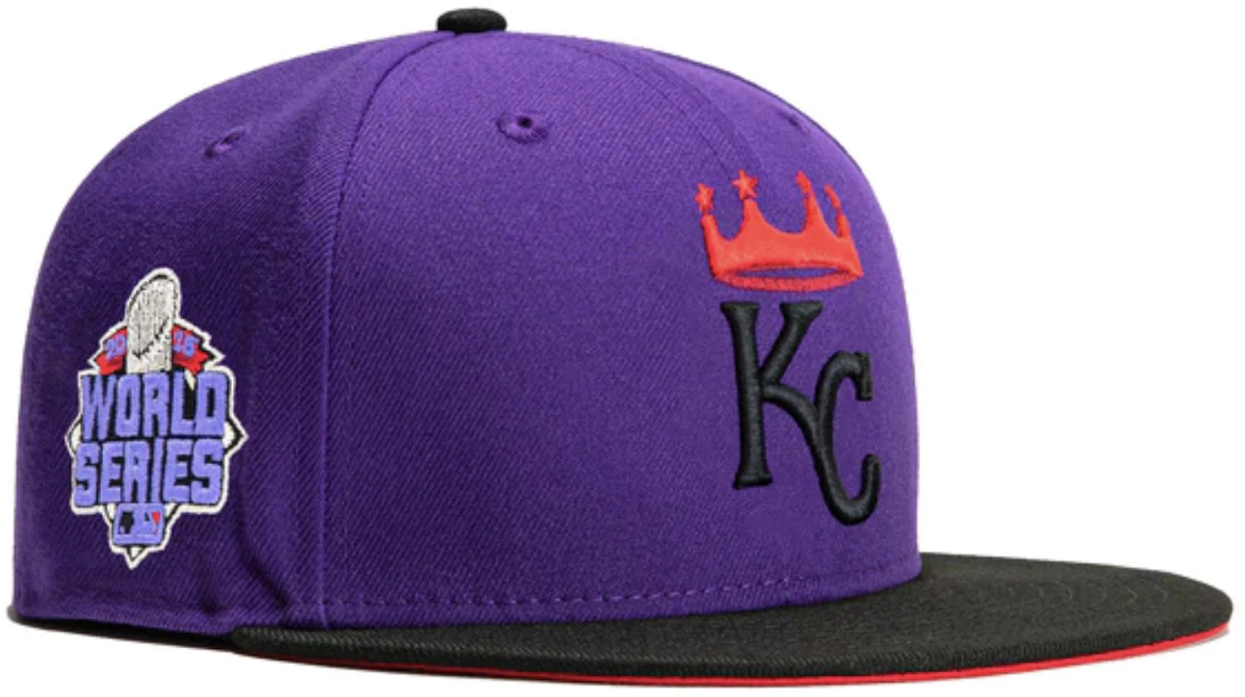 Men's New Era Stone/Black Kansas City Royals Chrome 59FIFTY Fitted Hat