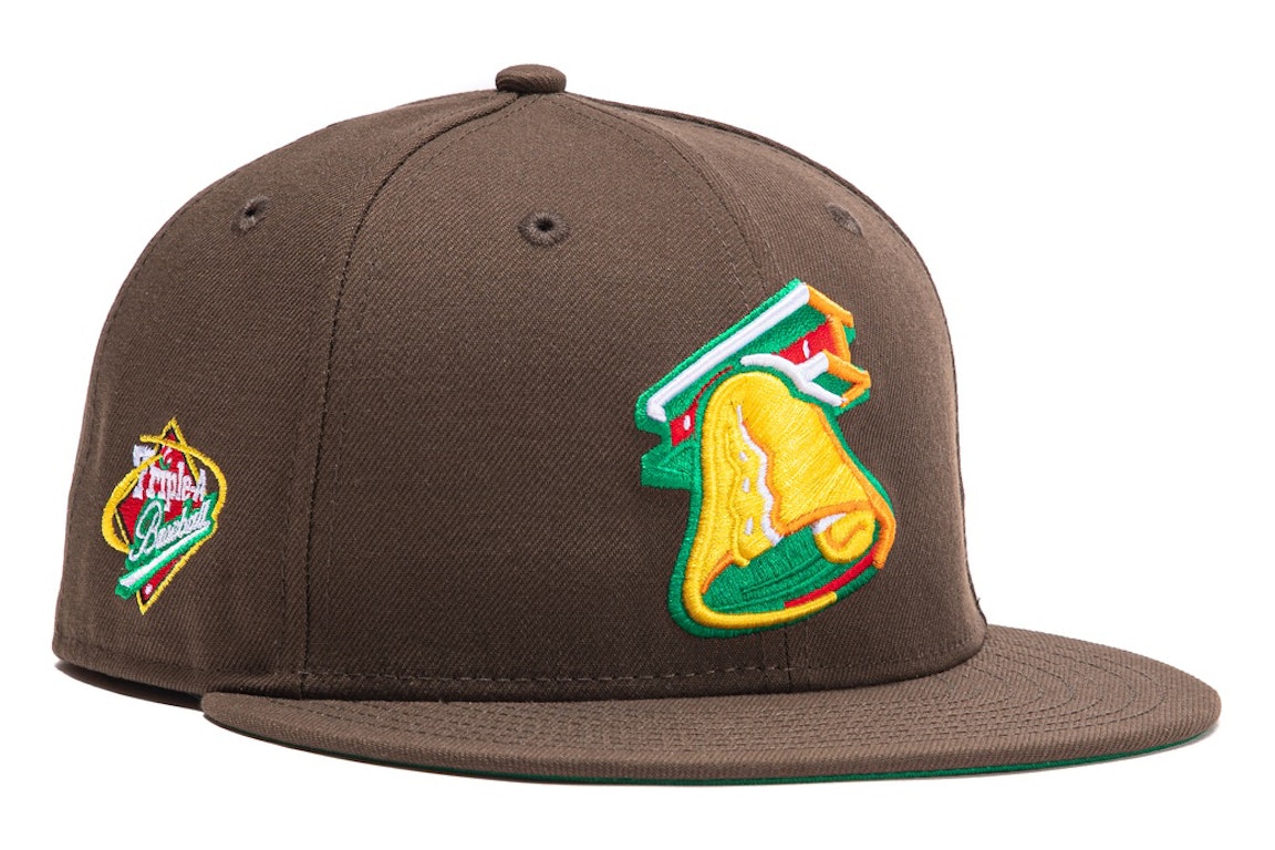 Pre-owned New Era Lehigh Valley Iron Pigs Taco Pack Triple-a Baseball Patch Hat Club Exclusive 59fifty Fitted  In Brown