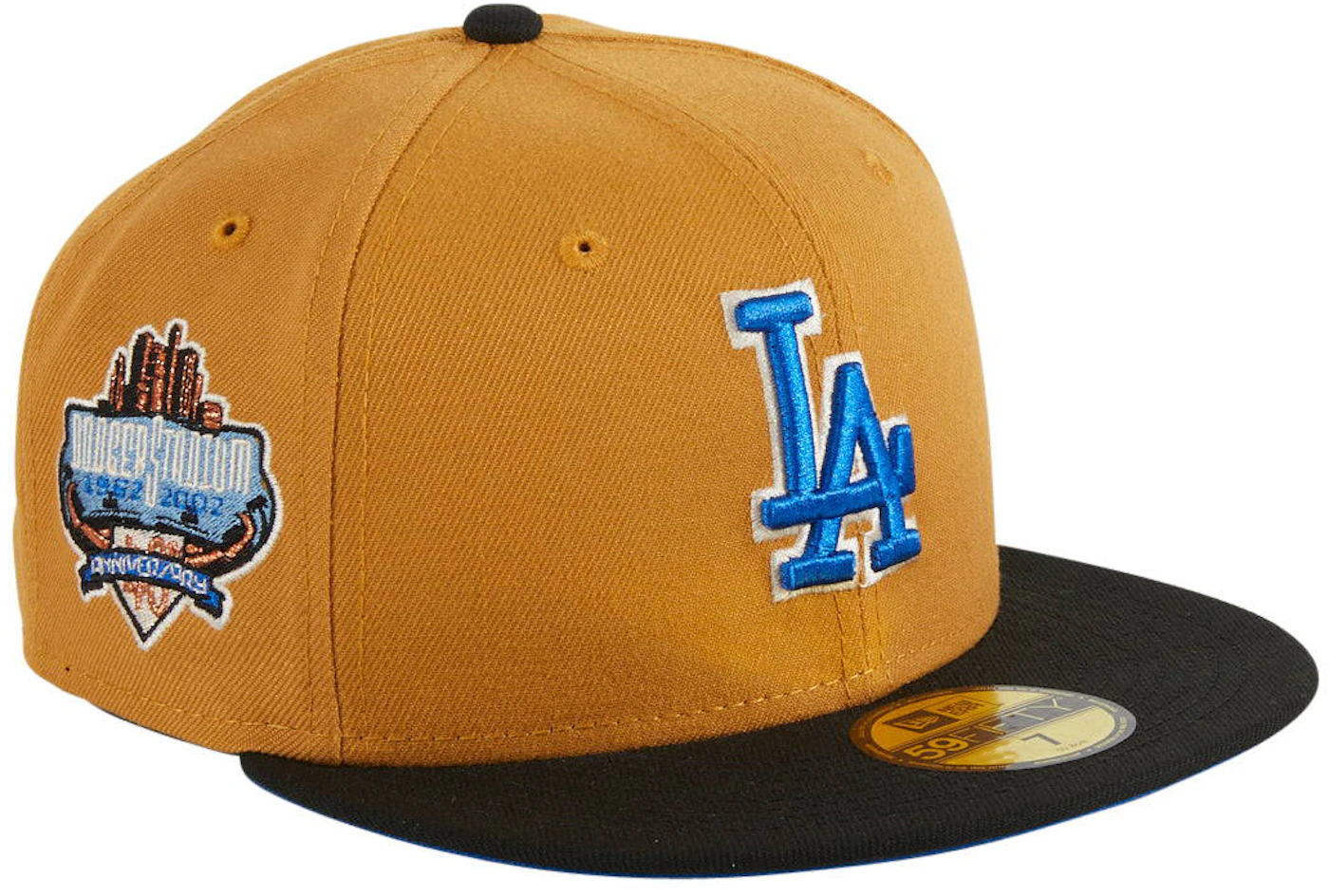 New Era 59FIFTY Los Angeles Dodgers 60th Anniversary Stadium Patch Hat - Olive, Burnt Orange Olive/Burnt Orange / 7 1/4