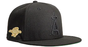 New Era Los Angeles Angels Gold Digger 2002 World Series Patch Hat Club Exclusive 59Fifty Fitted Hat Black