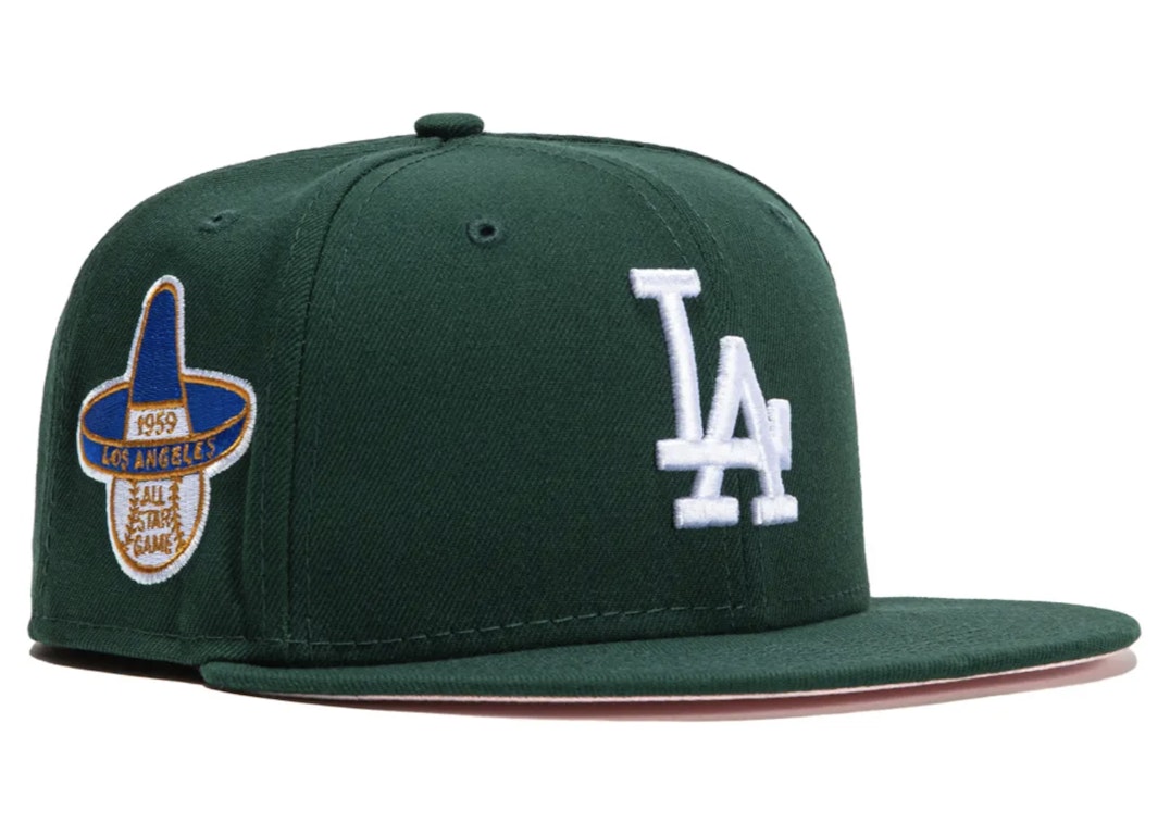 Pre-owned New Era Los Angeles Dodgers 1959 Asg Green Eggs Hat Club Exclusive 59fifty Fitted Hat Green/pink