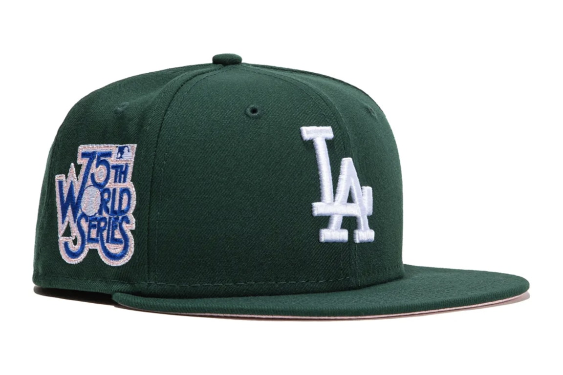 Pre-owned New Era Los Angeles Dodgers 1978 Ws Green Eggs Hat Club Exclusive 59fifty Fitted Hat Green/pink