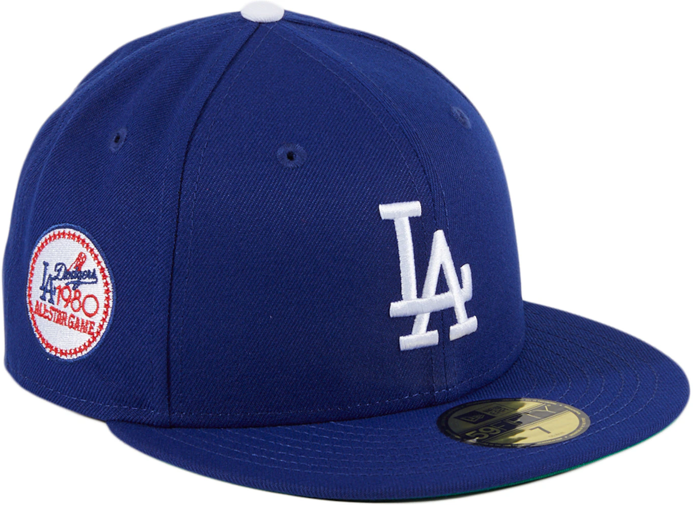 Los Angeles Dodgers Retro Patch 59FIFTY Fitted Hat - Cream/ Blue 23 C/BLU / 7 1/8