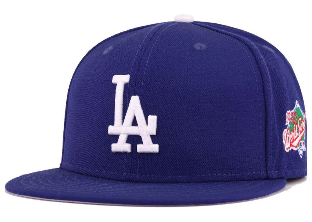 Pre-owned New Era Los Angeles Dodgers 1988 World Series 59fifty Fitted Hat Dark Royal Blue