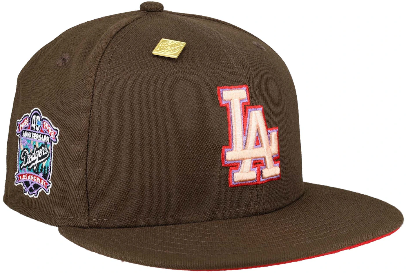 New Era Los Angeles Dodgers 40th Anniversary Capsule Exclusive 59Fifty  Fitted Hat Brown/Red Men's - US