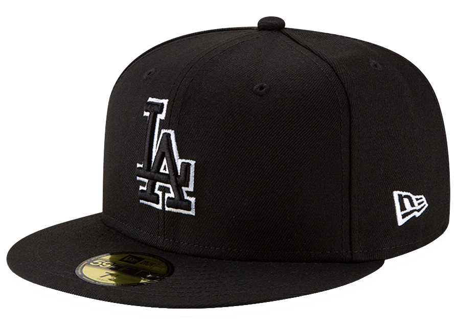 New Era Los Angeles Dodgers 59Fifty Fitted Hat Black/Black/White ...