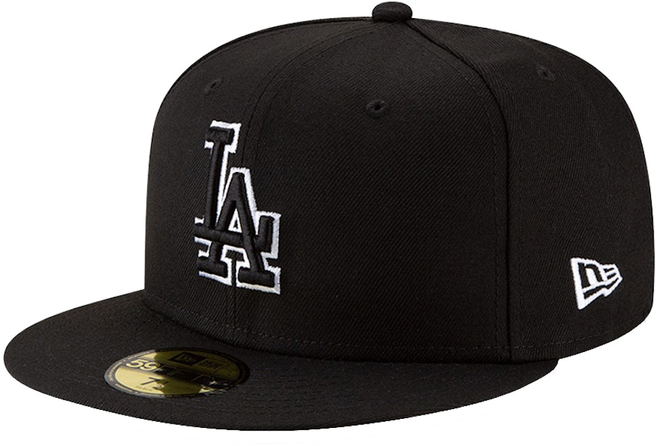 New Era Los Angeles Dodgers 59FIFTY Fitted Hat Black/Black/White