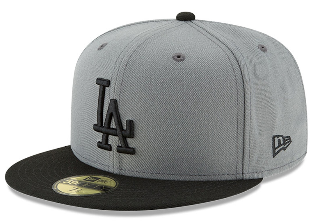 Pre-owned New Era Los Angeles Dodgers 59fifty Fitted Hat Dark Gray/black