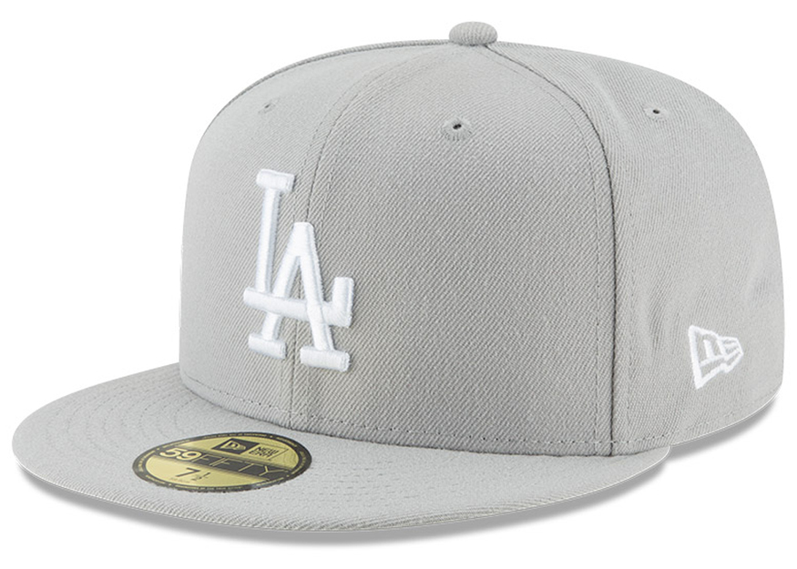 New Era Los Angeles Dodgers 59Fifty Fitted Hat Grey/White メンズ ...