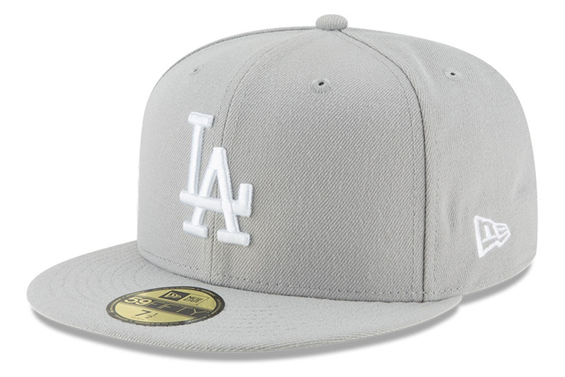 Pre-owned New Era Los Angeles Dodgers 59fifty Fitted Hat Grey/white