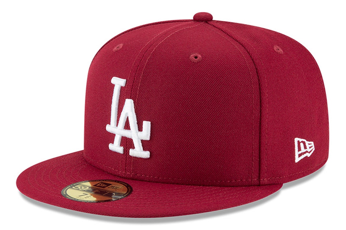 Pre-owned New Era Los Angeles Dodgers Basic 59fifty Fitted Hat Cardinal