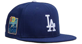 New Era Los Angeles Dodgers 60th Anniversary Stadium Patch Game Hat Club Exclusive 59Fifty Fitted Hat Royal