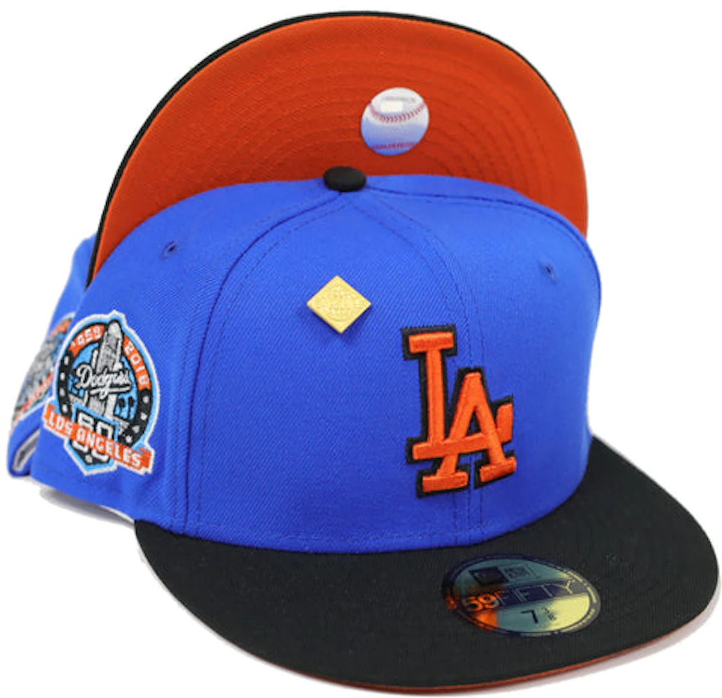 New Era Los Angeles Dodgers 60th Season Patch Fitted Hat Fitted