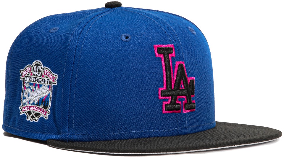 New Era Los Angeles Dodgers Aux Pack Vol 2 40th Anniversary Patch Hat Club  Exclusive 59Fifty Fitted Hat Royal/Black Men's - SS22 - US