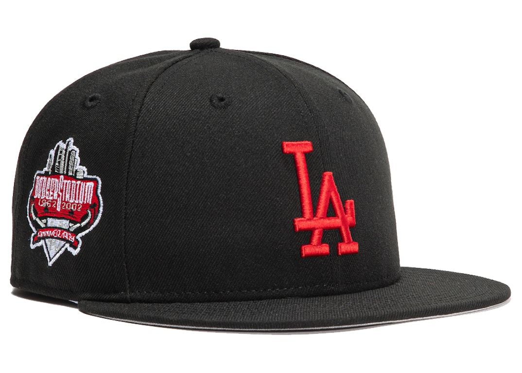 Pre-owned New Era Los Angeles Dodgers Aux Pack Vol 2 40th Anniversary Stadium Patch Hat Club Exclusive 59fifty In Black/red