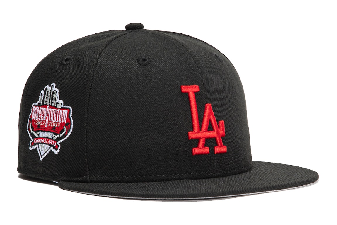 Pre-owned New Era Los Angeles Dodgers Aux Pack Vol 2 40th Anniversary Stadium Patch Hat Club Exclusive 59fifty In Black/red