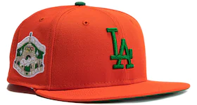 New Era Los Angeles Dodgers Ballpark Snacks 1st Home Patch Hat Club Exclusive 59Fifty Hat Orange
