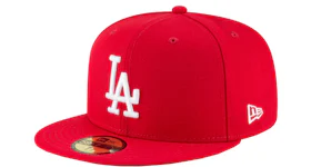 New Era Los Angeles Dodgers Basic 59Fifty Fitted Hat Scarlet Red