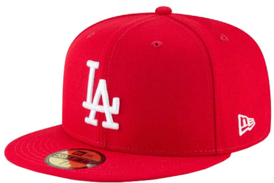 New Era Los Angeles Dodgers Basic 59Fifty Fitted Hat Scarlet Red